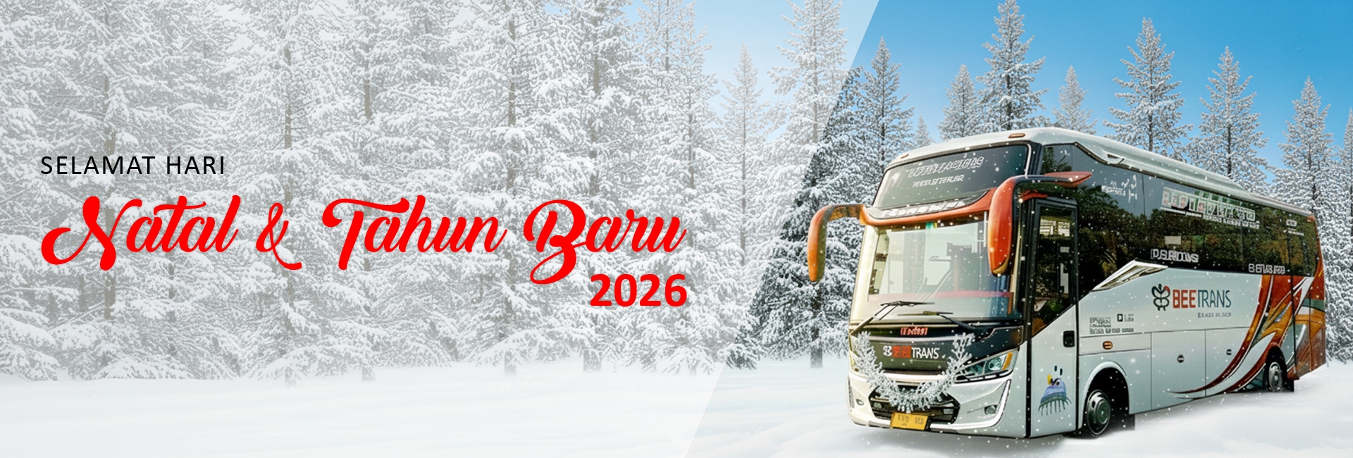Selamat Hari Natal dan Tahun Baru 2026 - Bus Beetrans